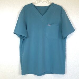 Figs Technical Collection Scrub Top Double Chest Pocket Green size Large